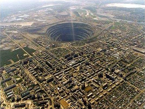 Mirny diamond mine in Siberia
