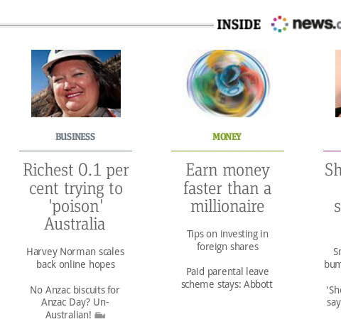 Richest 0.1 percent trying to poison Australia juxtaposed with Earn money faster than a millionaire on News.com.au 4 Mar 2012